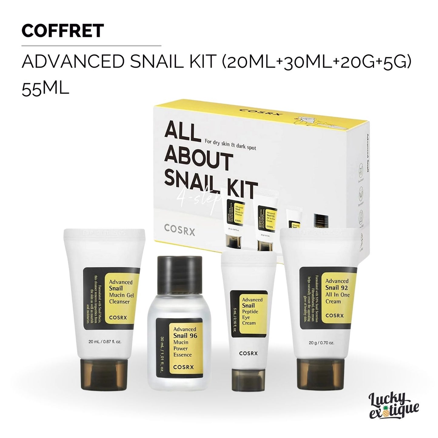 COSRX - ADVANCED SNAIL KIT (20ML+30ML+20G+5G) 55ML