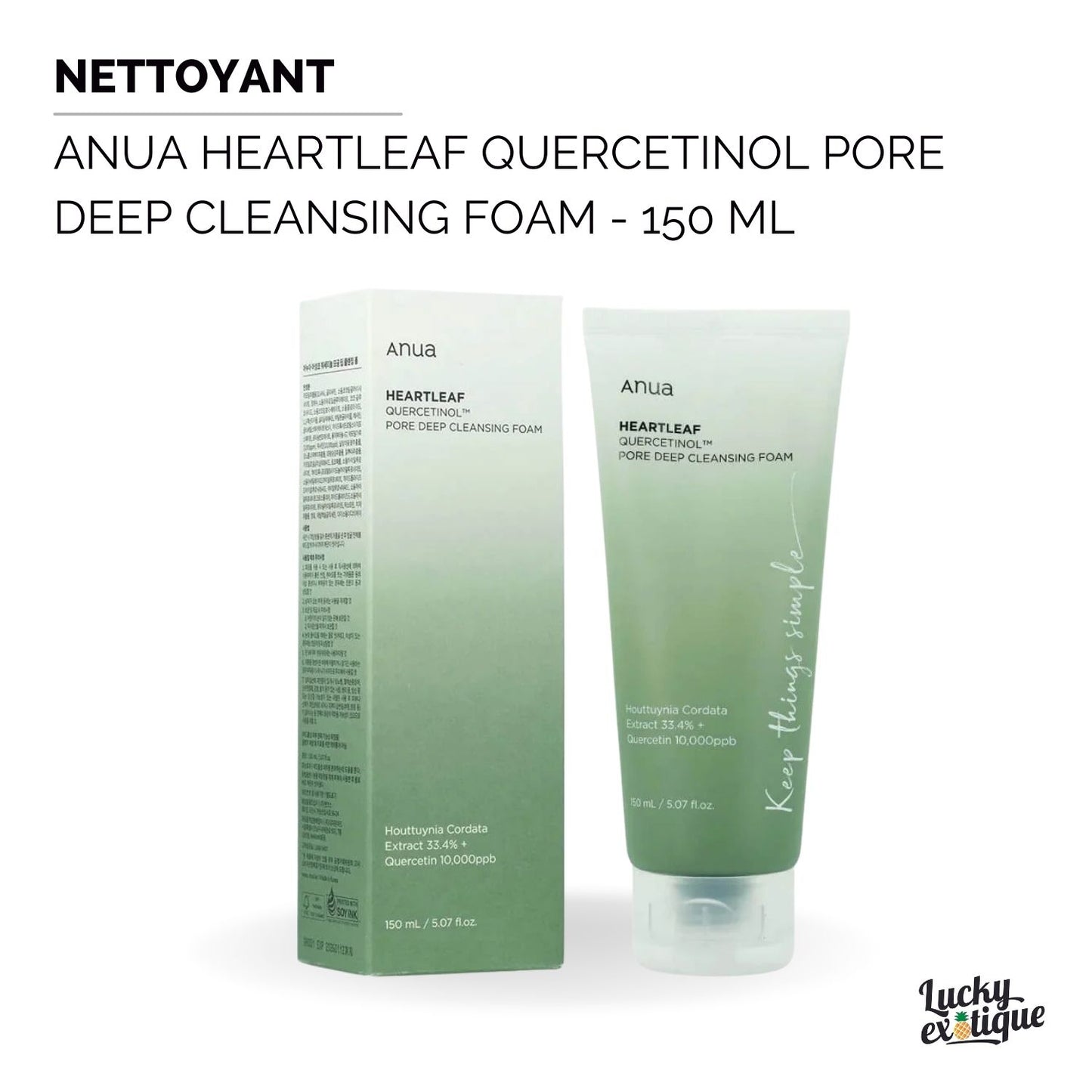 Anua - Heartleaf Quercetinol Pore Deep Cleansing Foam - 150 Ml