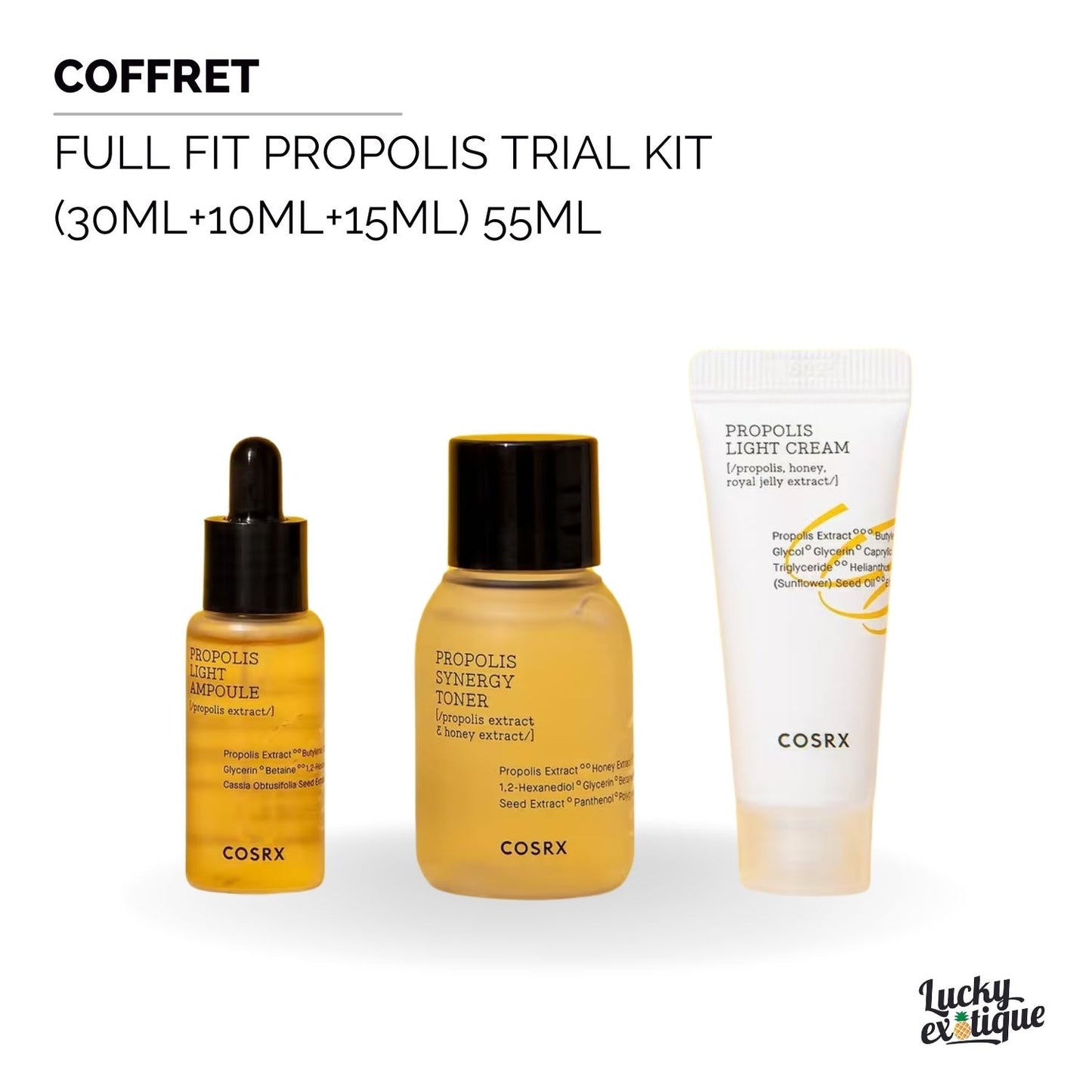 COSRX - FULL FIT PROPOLIS TRIAL KIT (30ML+10ML+15ML) 55ML