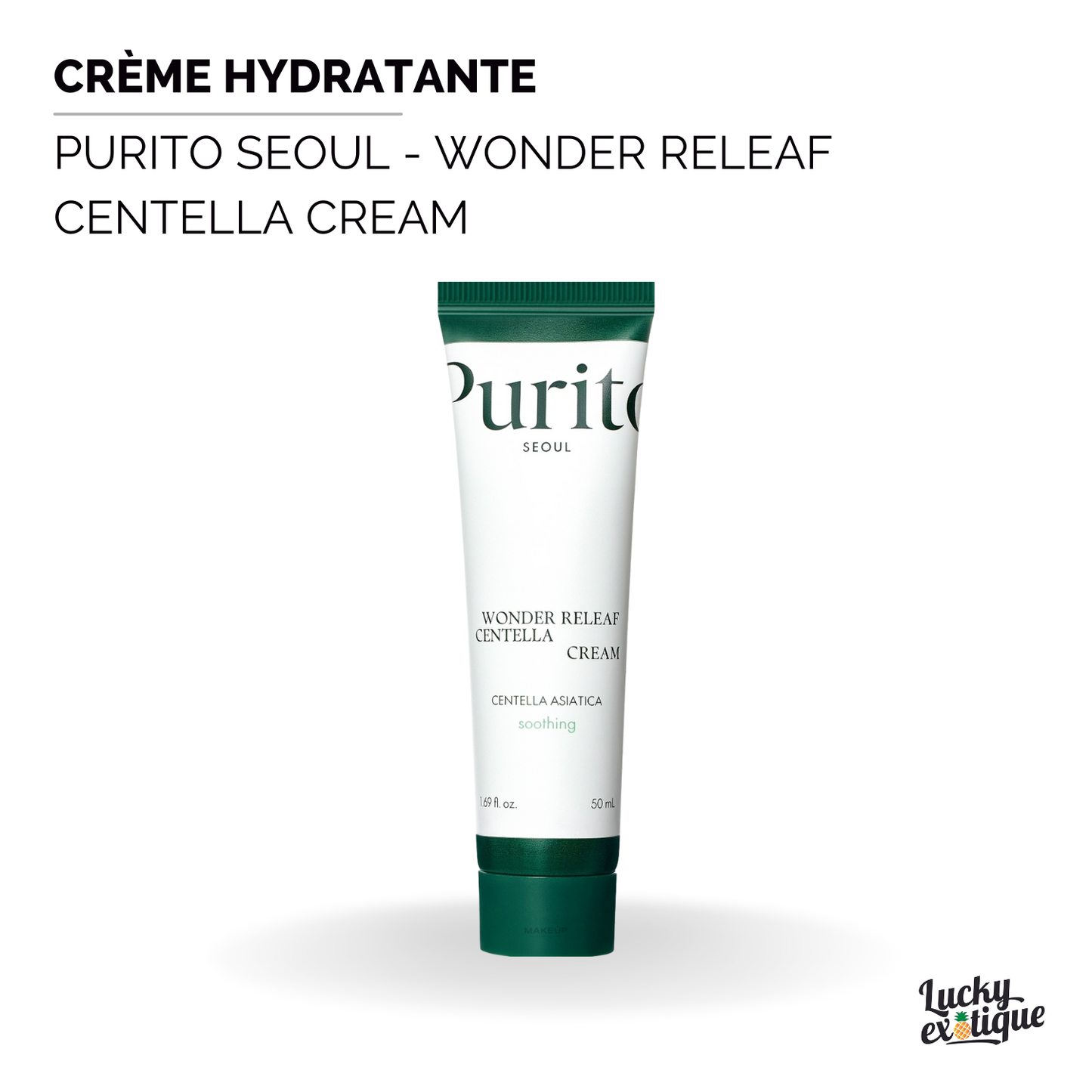 Purito Seoul - Wonder Releaf Centella Cream : Hydratation et Réparation Intenses