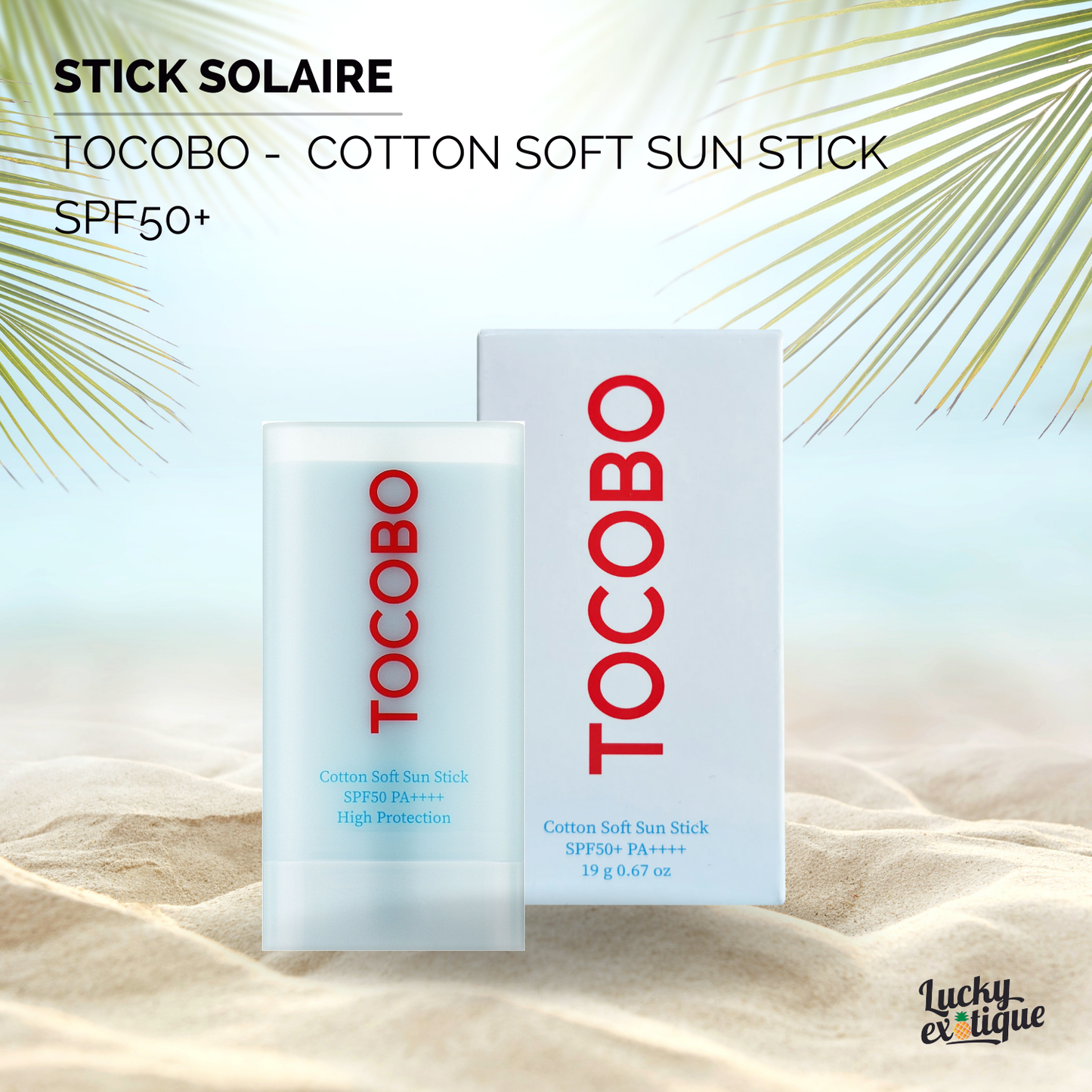 Tocobo - Cotton Soft Sun Stick SPF50+ PA++++ : Stick solaire
