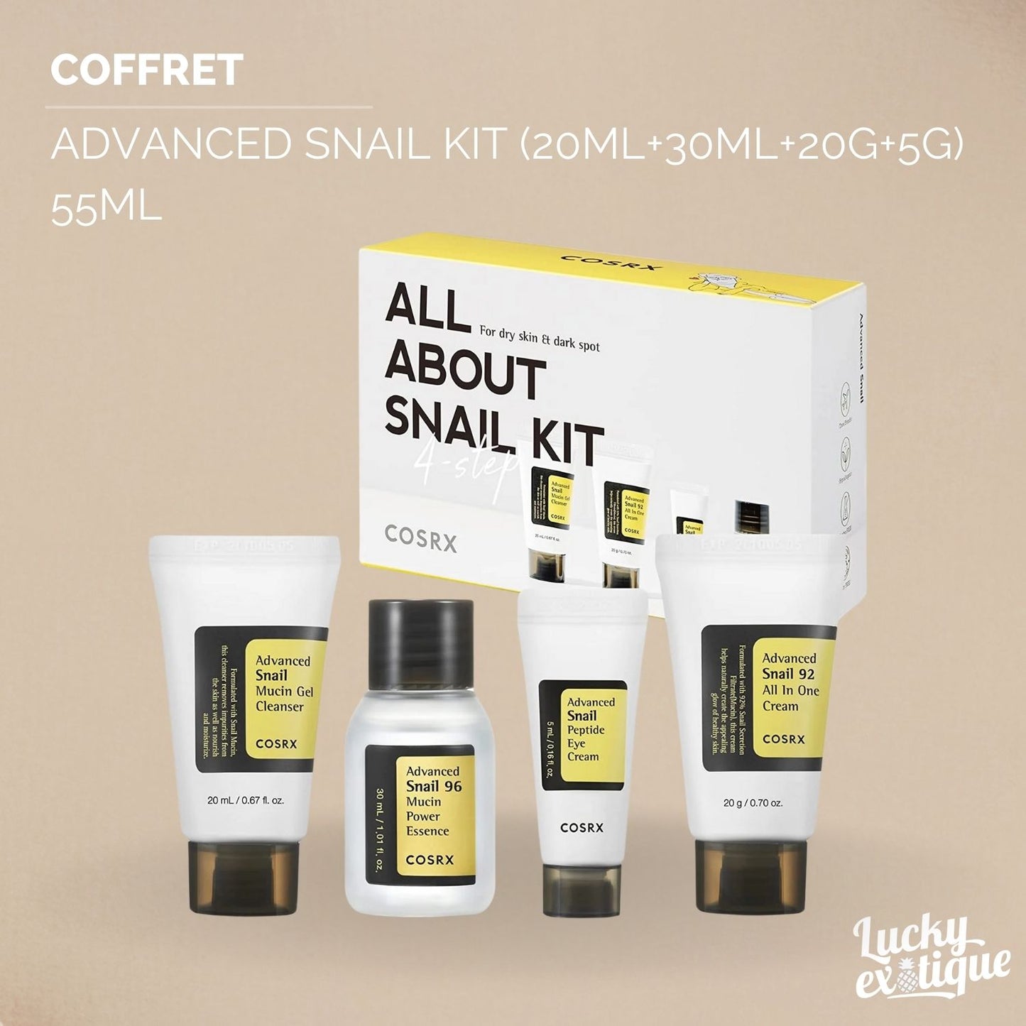 COSRX - ADVANCED SNAIL KIT (20ML+30ML+20G+5G) 55ML