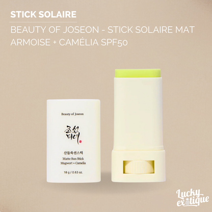 Beauty of Joseon - Stick Solaire Mat Armoise + Camélia SPF50