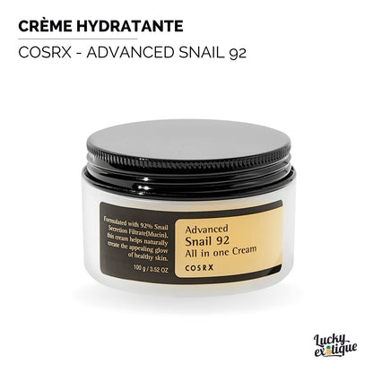 COSRX - Advanced Snail 92 : Hydratation Intense, Réparation, Anti-Âge - Idéal pour Tous les Types de Peau
