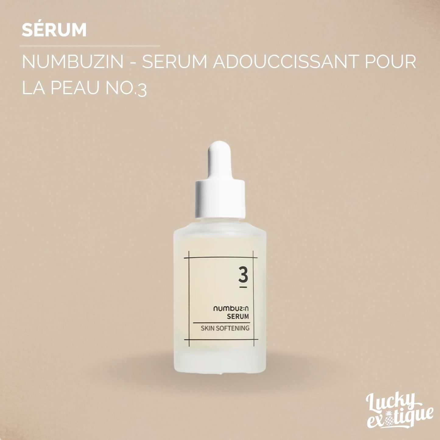 Numbuzin - Serum adouccissant pour la peau No.3