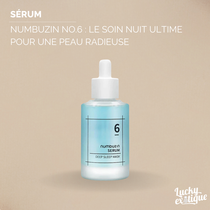 Numbuzin No.6 : Le Soin Nuit Ultime pour une Peau Radieuse