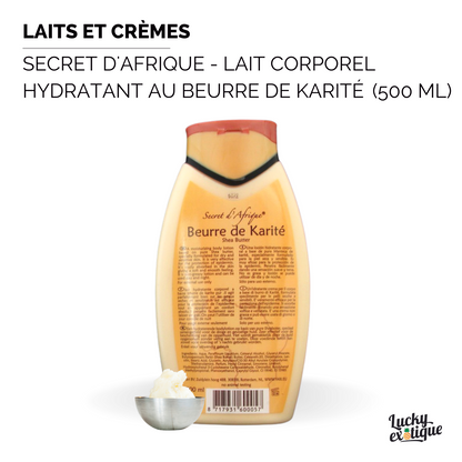 SECRET D'AFRIQUE - Lait corporel hydratant au beurre de karité 500ml